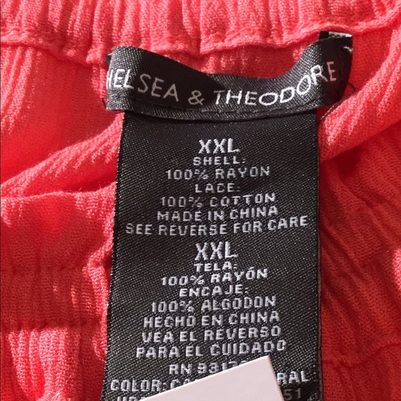 Chelsea & Theadore coral tunic blouse XXL - Picture 5 of 6